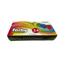 Farby plakatowe 24 kolorów, 20ml